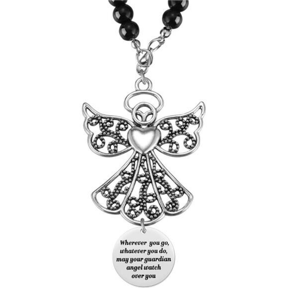 Guardian angel car mirror charm rearview hanging ornament new driver safe gift - Picture 1 of 7